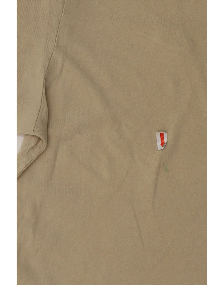 NIKE Mens T-Shirt Top Medium Beige Cotton
