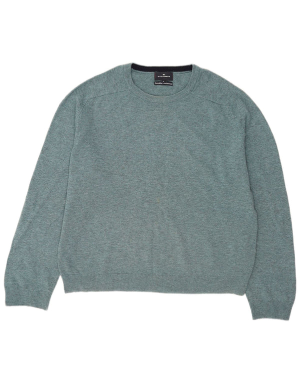 Marks & Spencer Mens Blue Harbour Crew Neck Jumper Sweater XL Blue