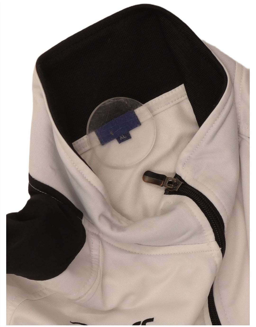 Asics Grafisk træningsdragt topjakke til kvinder UK 18 XL Hvid Colourblock