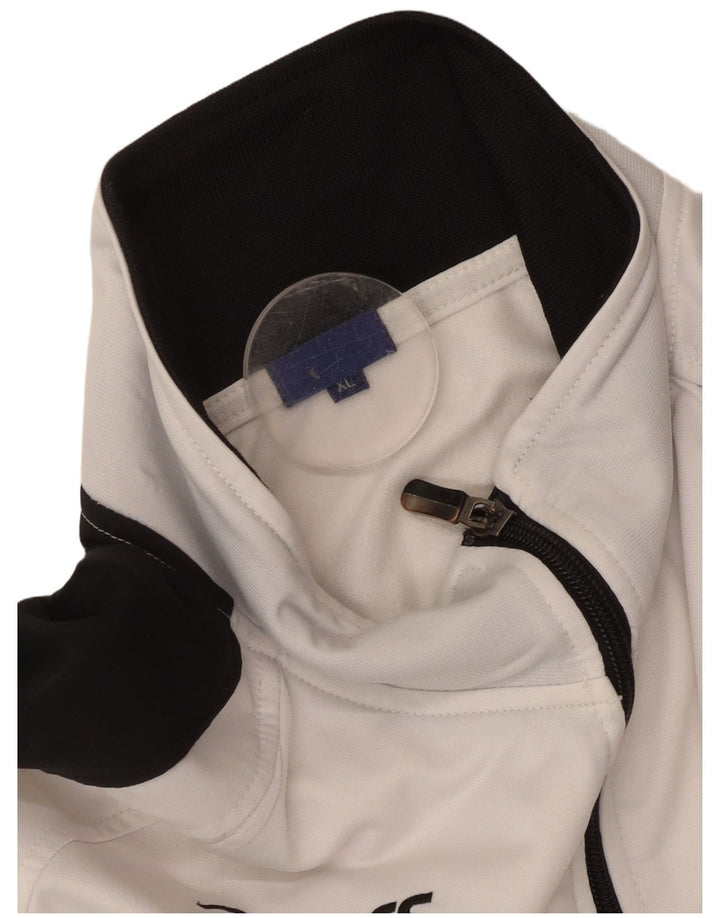 Asics Grafisk træningsdragt topjakke til kvinder UK 18 XL Hvid Colourblock