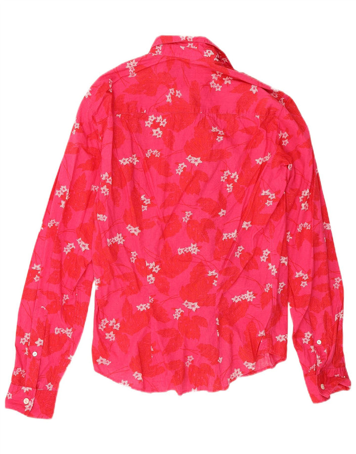 Hugo Boss herreskjorte lille pink blomstret bomuld