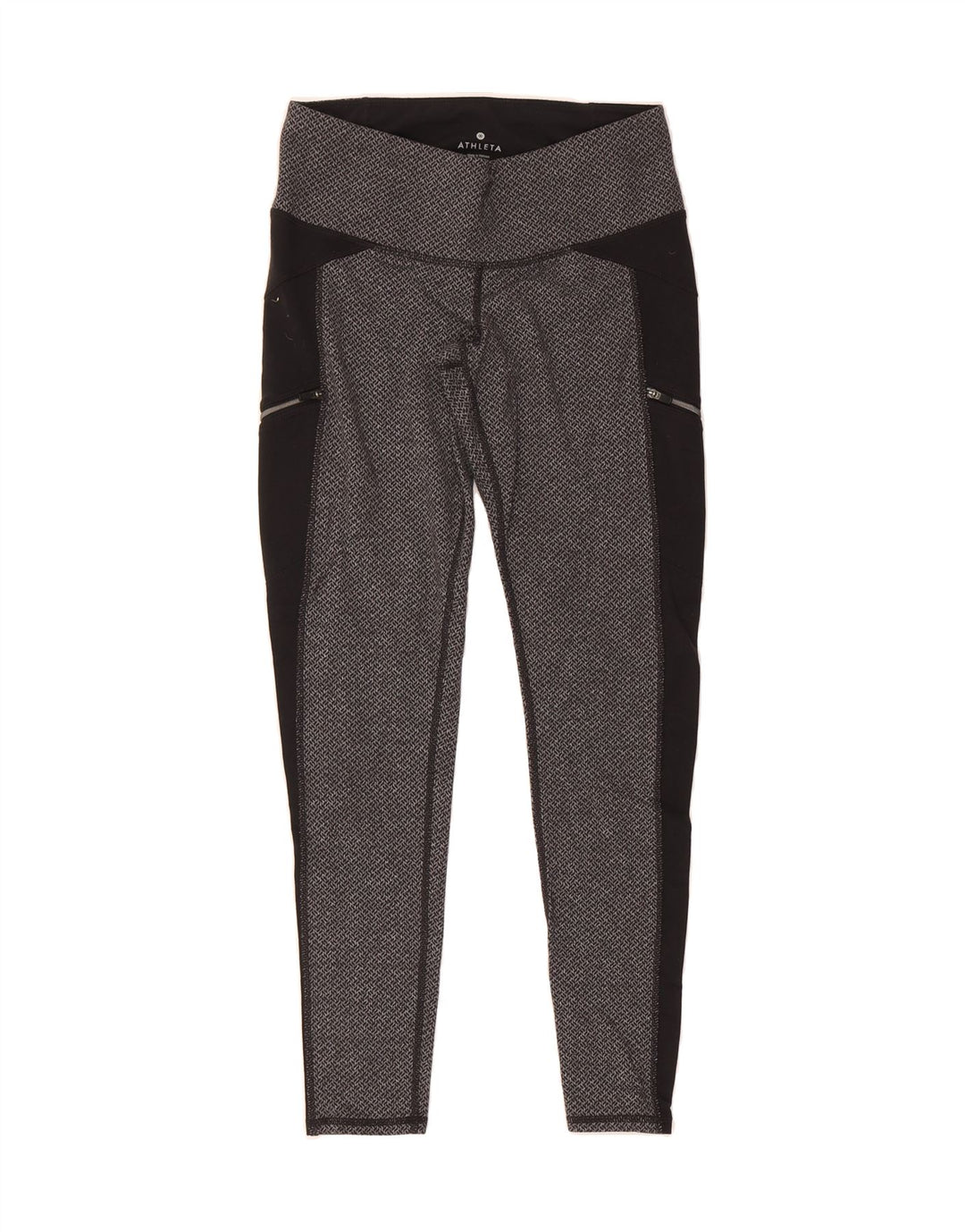 ATHLETA Womens Leggings UK 6 XS  Grey Colourblock Nylon Vintage Athleta and Second-Hand Athleta from Messina Hembry 