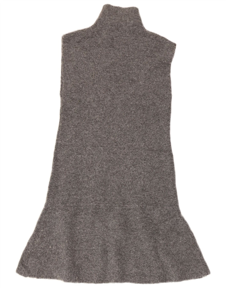 Zara Dame Sleeveless Jumper Dress UK 8 Small Grå Polyester