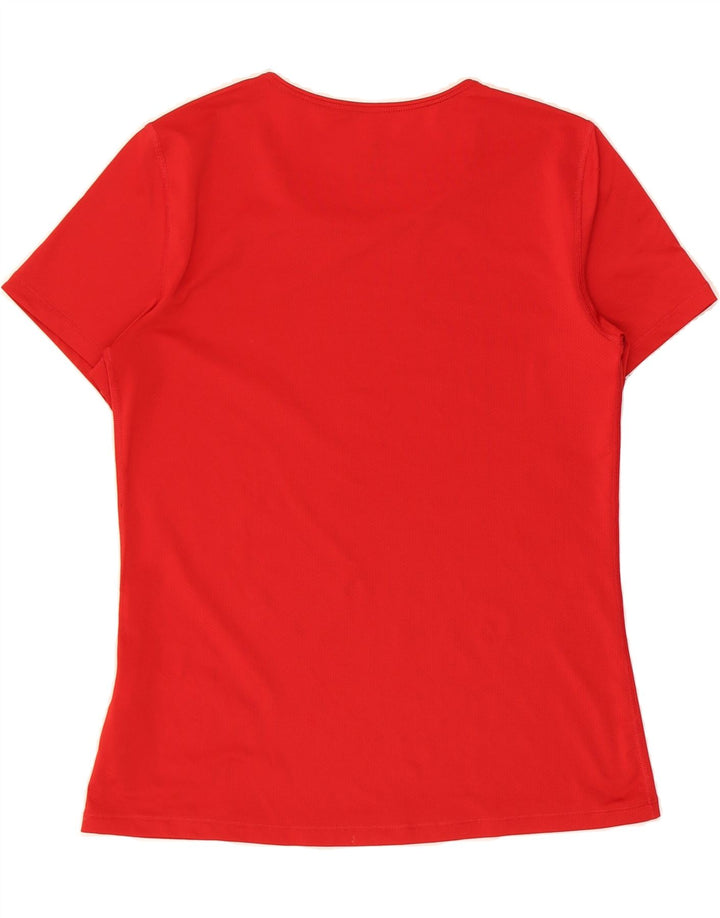 NIKE Womens Dri Fit T-Shirt Top UK 12 Medium Red Polyester Vintage Nike and Second-Hand Nike from Messina Hembry 