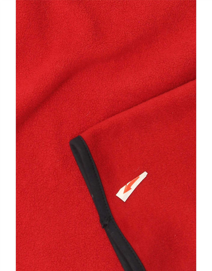 Nautica Herre lynlås-hals Fleece Jumper Large Rød Colourblock Polyester
