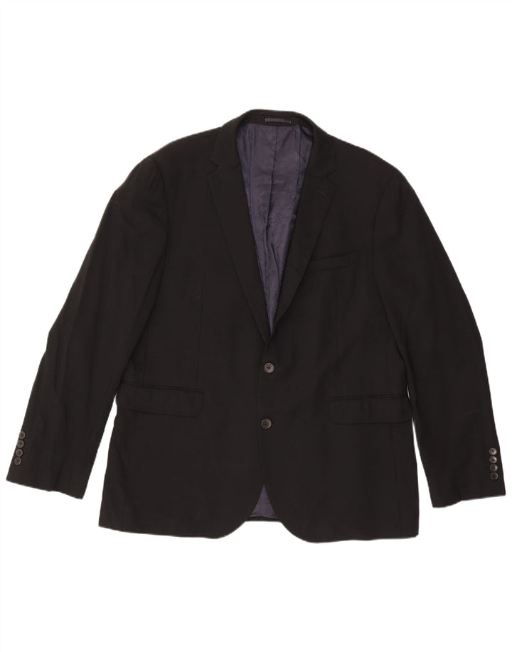John Lewis Herre skræddersyet pasform 2-knaps blazerjakke UK 44 2XL sort uld