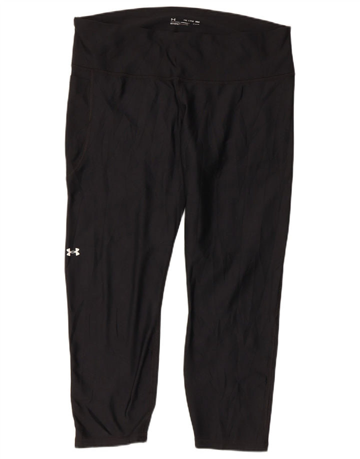 UNDER ARMOUR Dame Leggings UK 20 2XL Sort Polyester