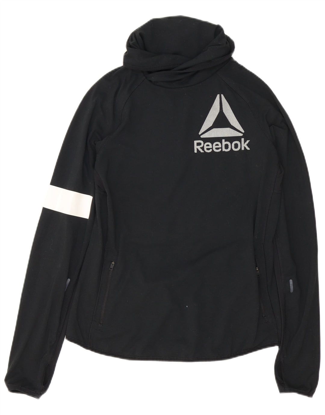 Reebok træningsdragt topjakke til kvinder UK 12/14 Medium Black Colourblock