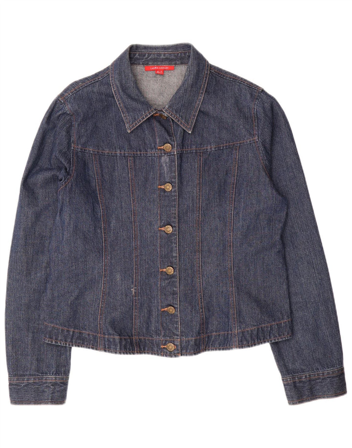 Laura Ashley Dame denimjakke UK 16 Stor Blå Bomuld