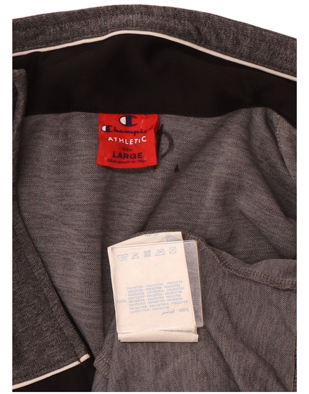 CHAMPION Træningsdragt til mænd Topjakke Stor Grå Colourblock Polyester