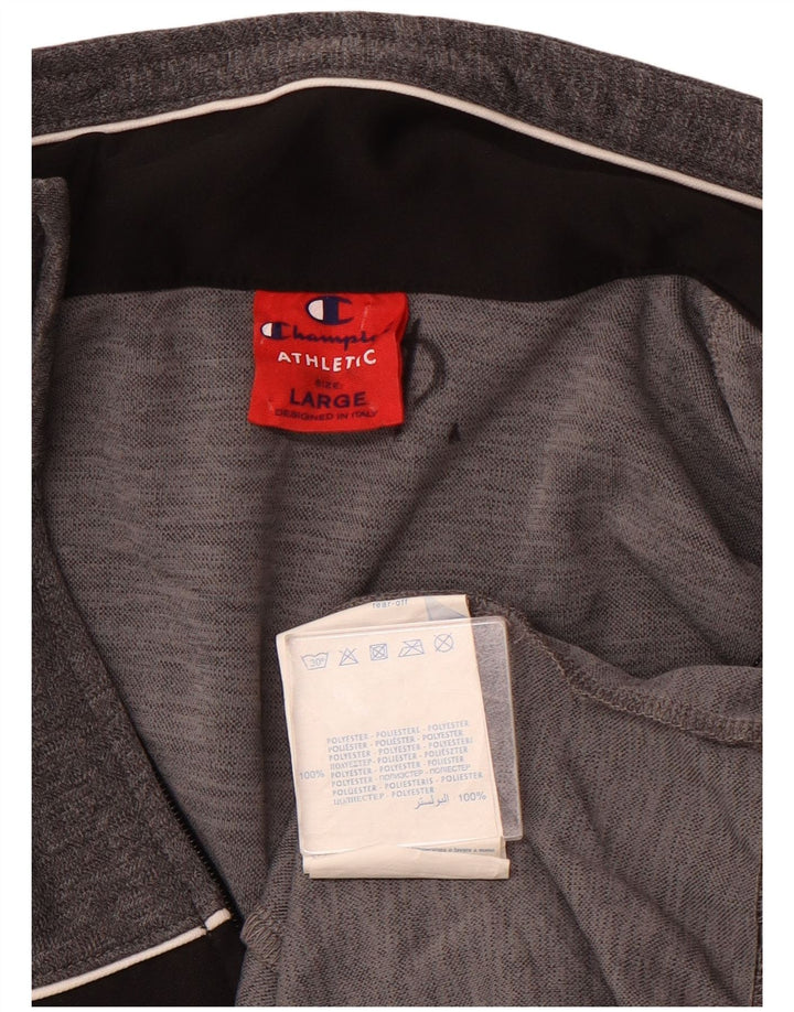 CHAMPION Træningsdragt til mænd Topjakke Stor Grå Colourblock Polyester