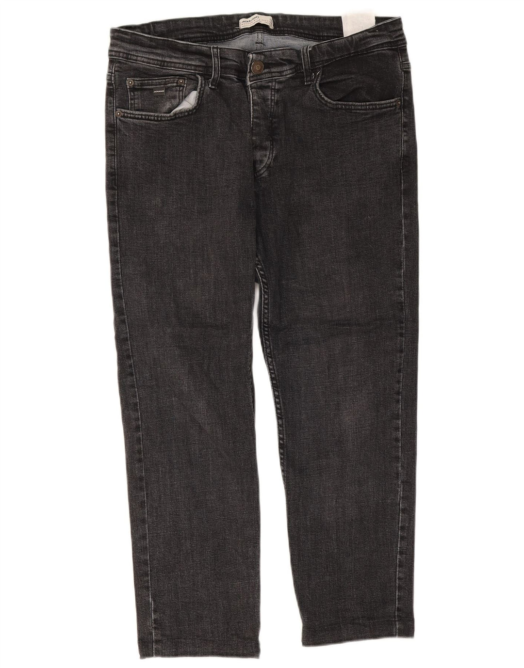 Jack & Jones herre cropped jeans W34 L25 grå