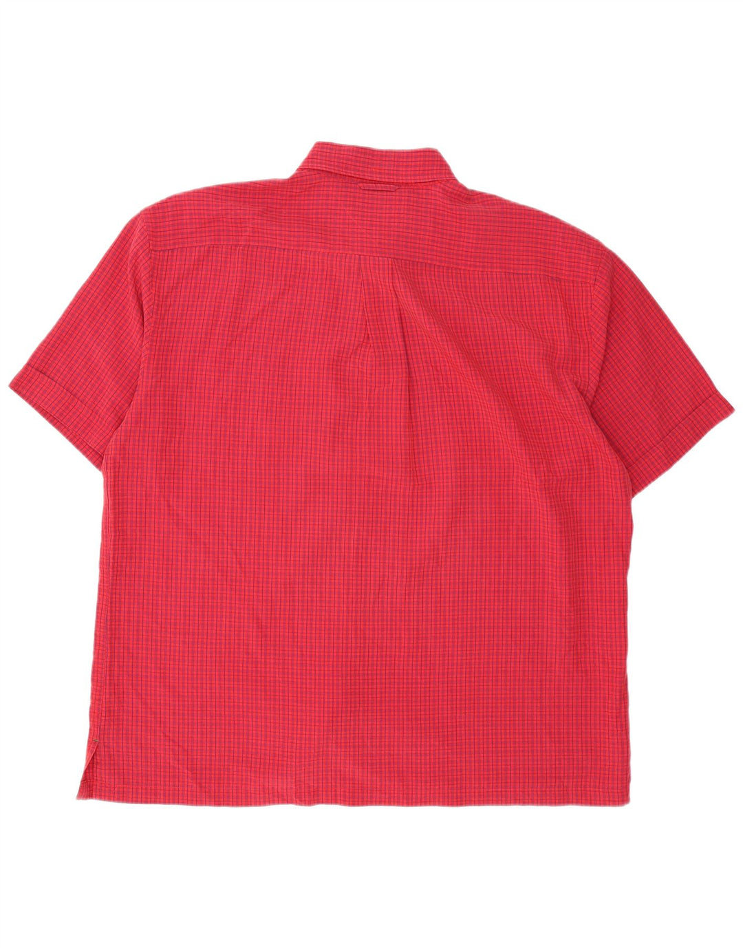 Tommy Hilfiger Kortærmet Herreskjorte XL Rød Gingham Rayon