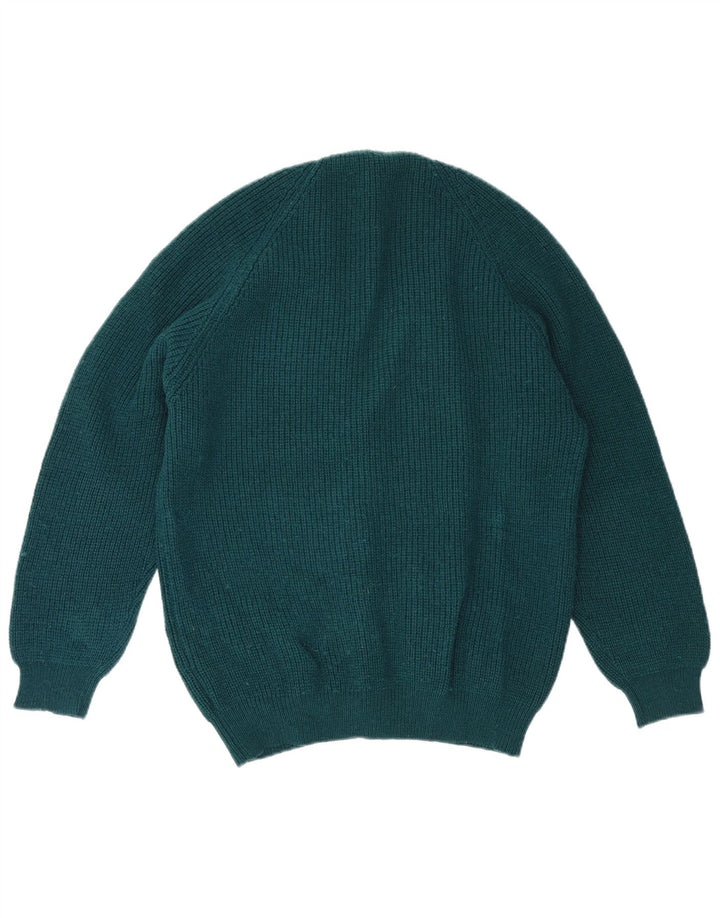 Vintage herre cardigan sweater Stor grøn uld