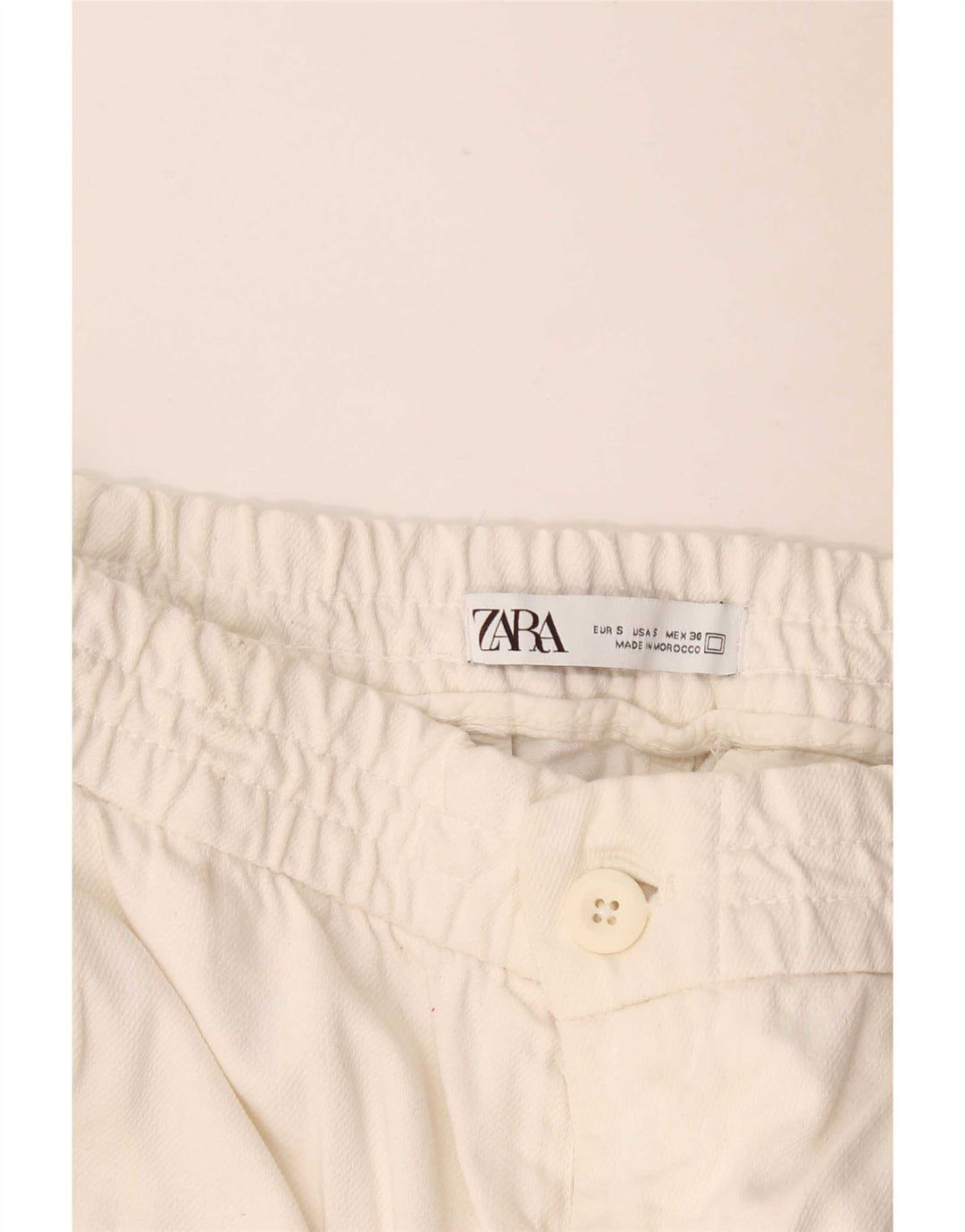 Zara Straight Chino Bukser Small W30 L29 Off White