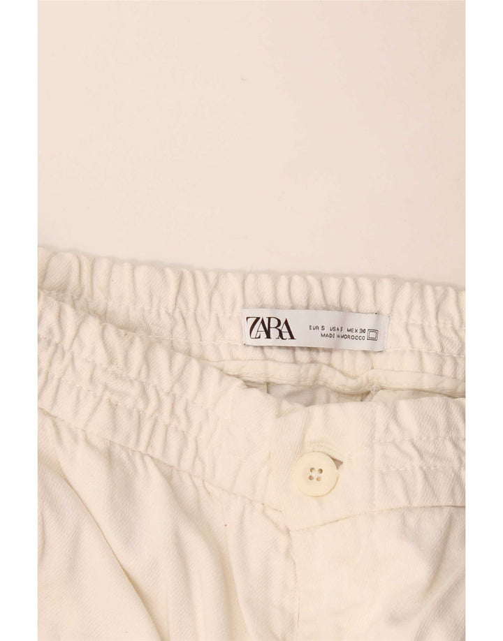 Zara Straight Chino Bukser Small W30 L29 Off White