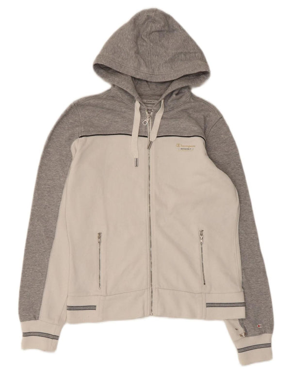 Champion Womens Heritage Fit Hættetrøje med lynlås UK 14 Medium White