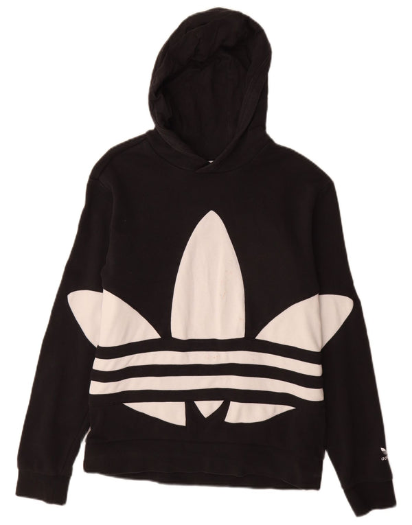 Adidas Grafisk hættetrøje til drenge 13-14 år Sort bomuld