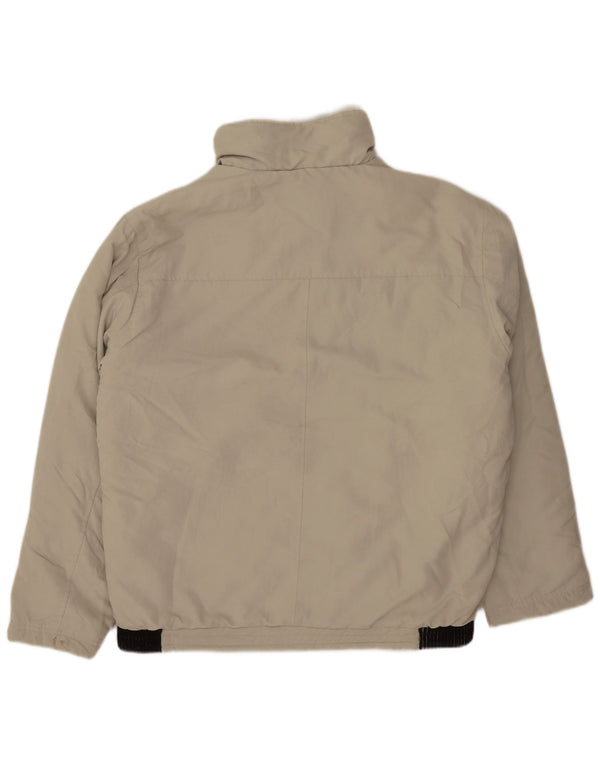 Vintage Bomber Jacket UK 42 XL Beige Colourblock Polyester