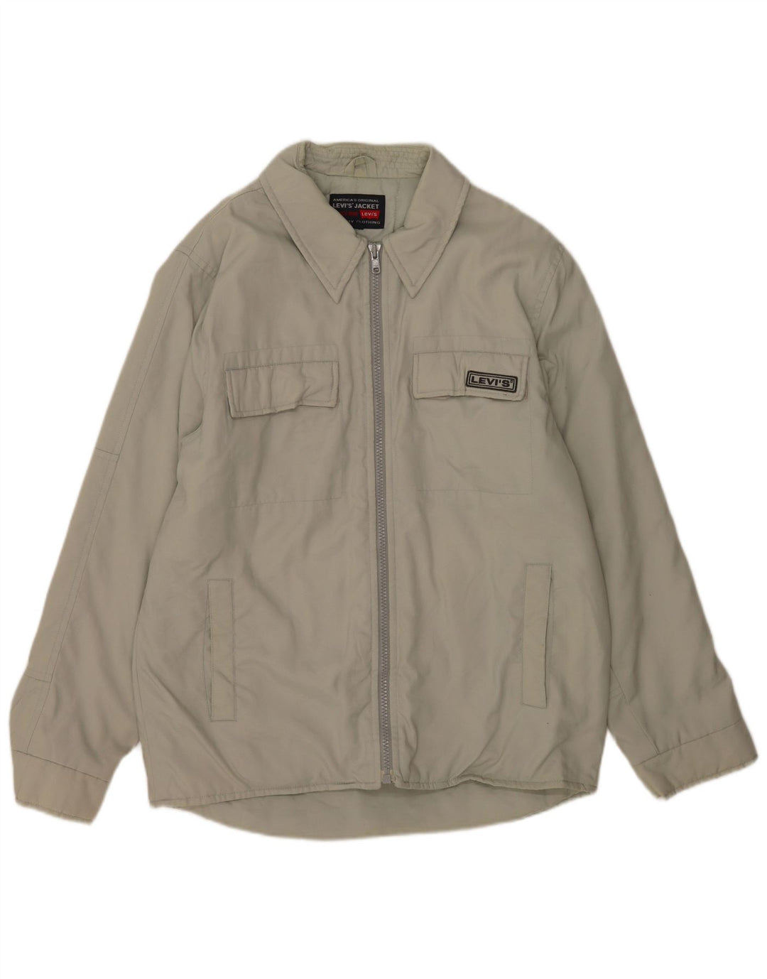 Levi's Herre Utility Jacket UK 40 Large Grå Polyamid