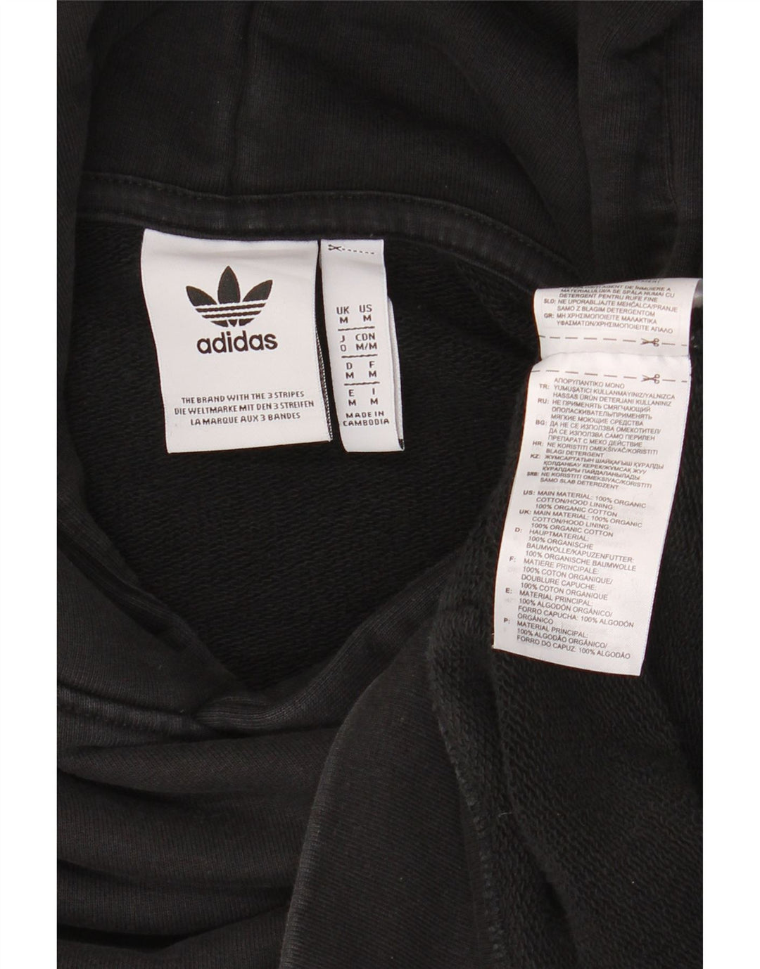 ADIDAS Hættetrøje til mænd Medium Sort bomuld