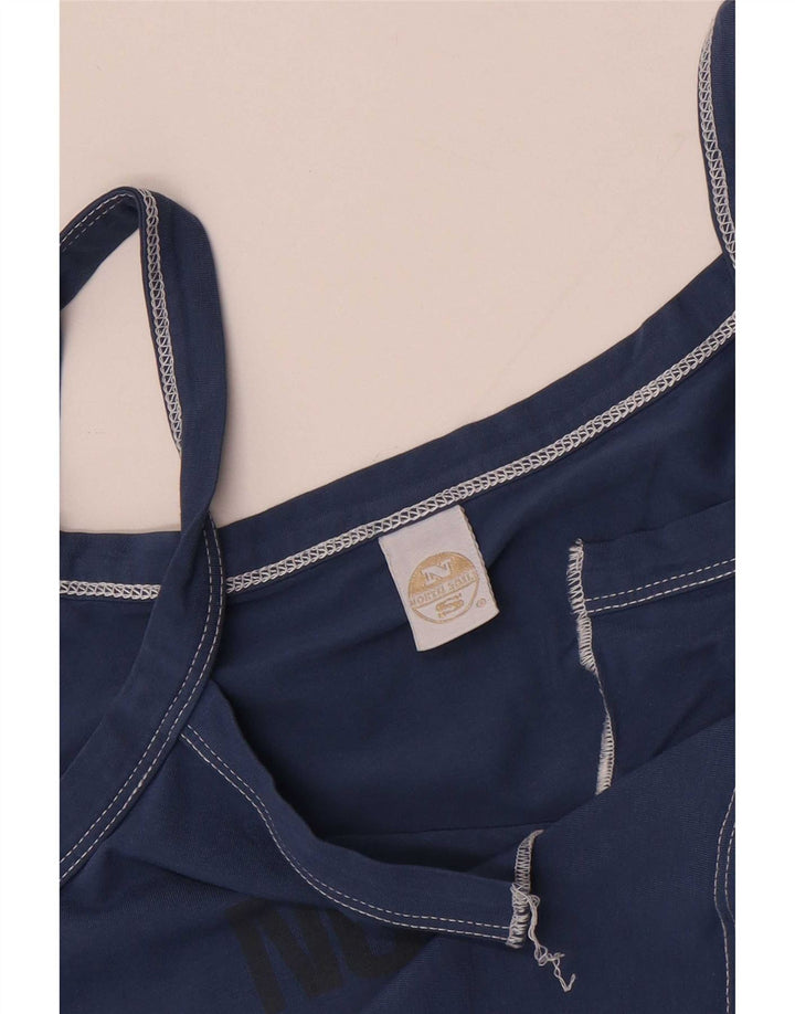 North Sails Dame Grafisk Cami Top UK 14 Large Navy Blue Cotton