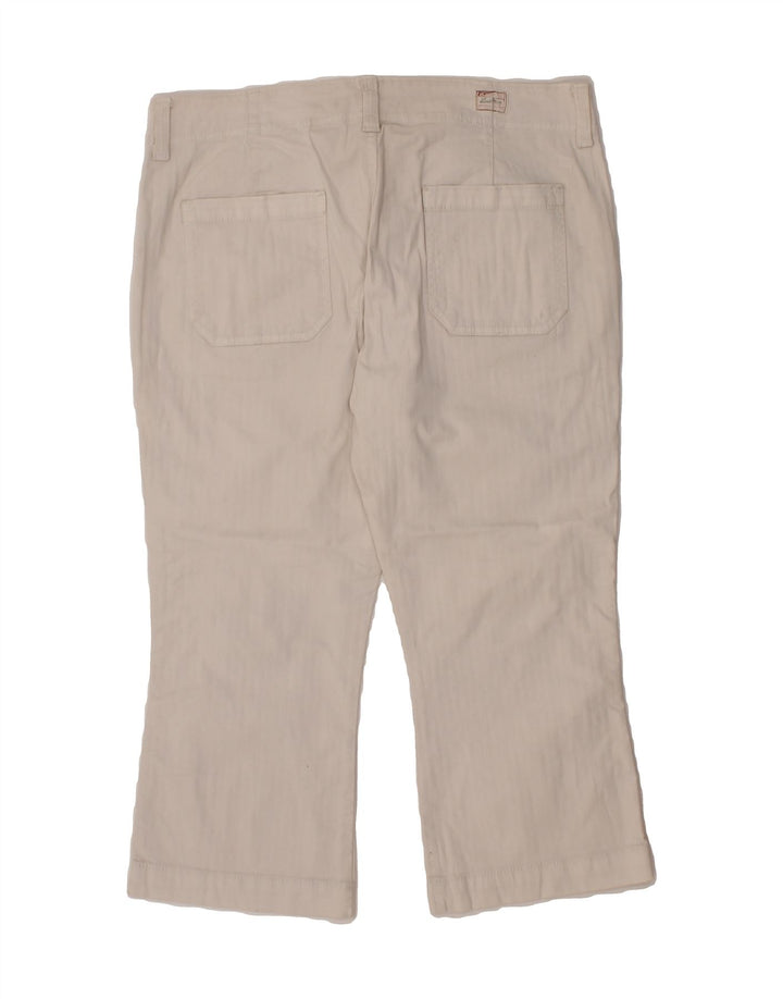 LEVI'S Womens Bootcut Capri Trousers US 12 Large W34 L23 White Cotton Vintage Levi's and Second-Hand Levi's from Messina Hembry 