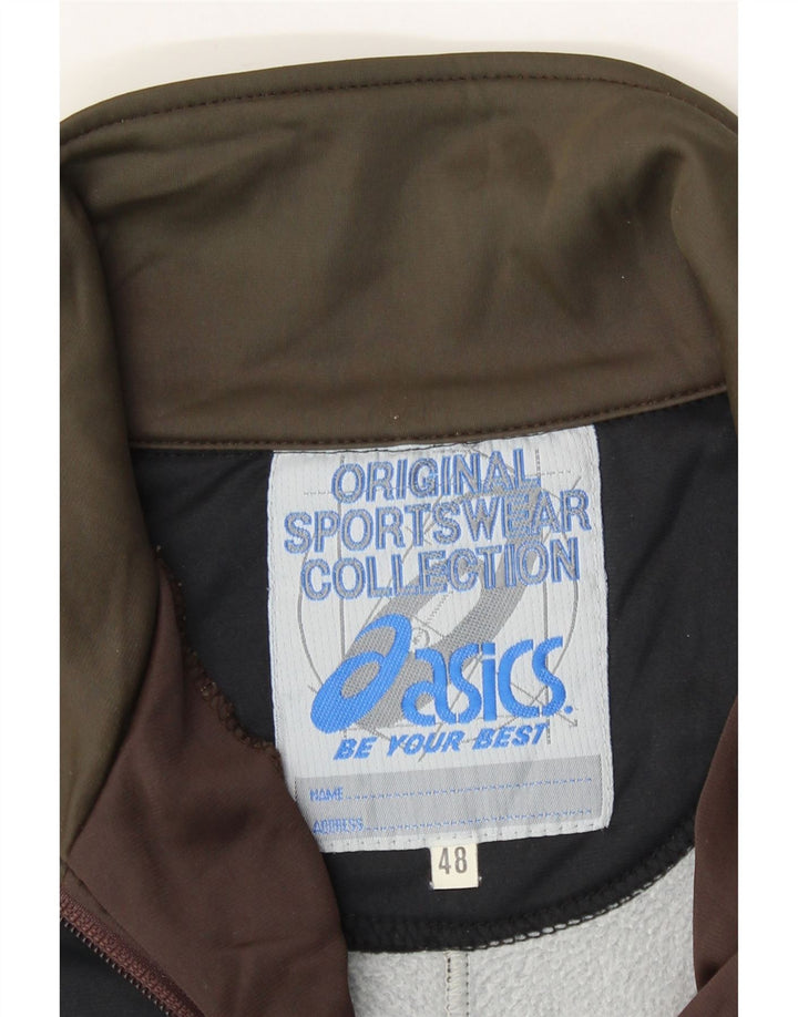 ASICS Vintage træningsdragt topjakke til mænd IT 48 Medium Green Colourblock