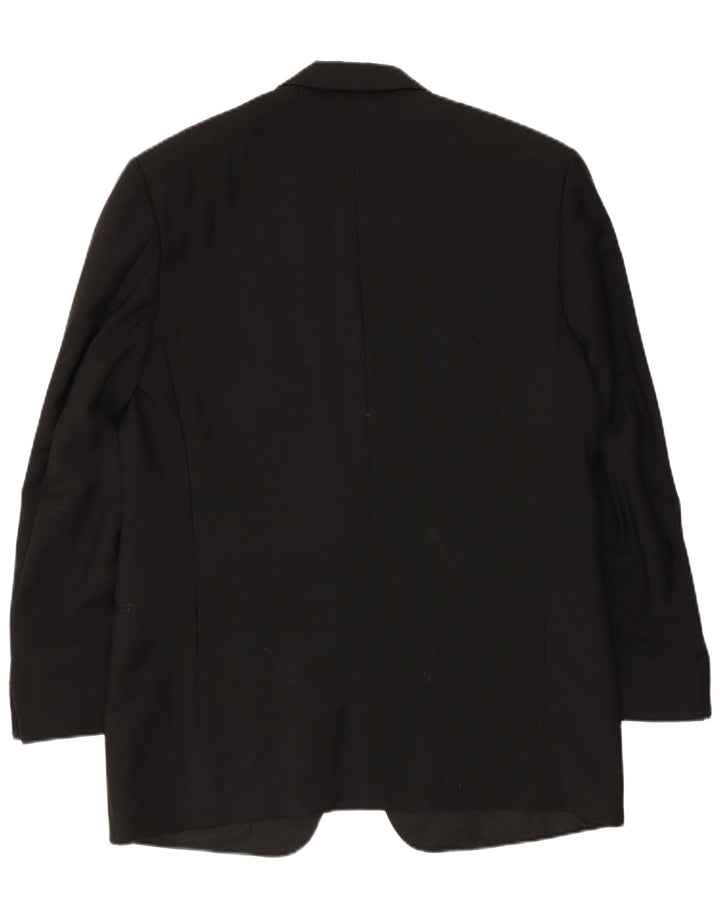 Mario Zegna Herre 1 Knap Blazer Jakke IT 50 Stor Sort Colourblock Uld
