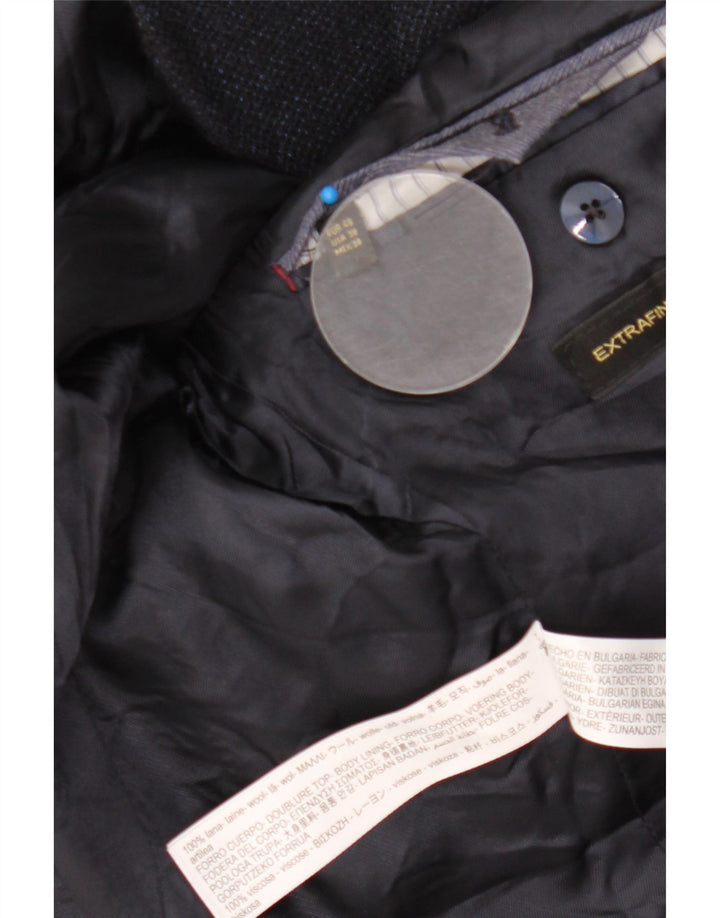 Massimo Dutti Herre 2-knaps blazerjakke EU 48 Mellem marineblå uld