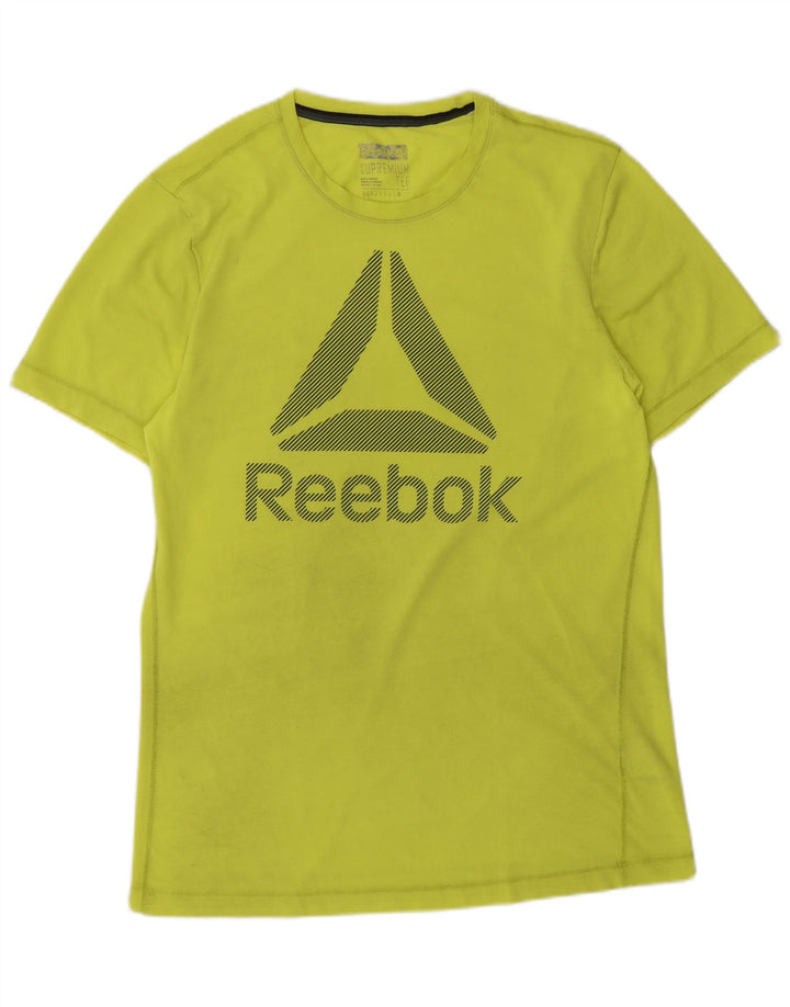 Reebok Herre grafisk T-shirt top mellemgrøn polyester