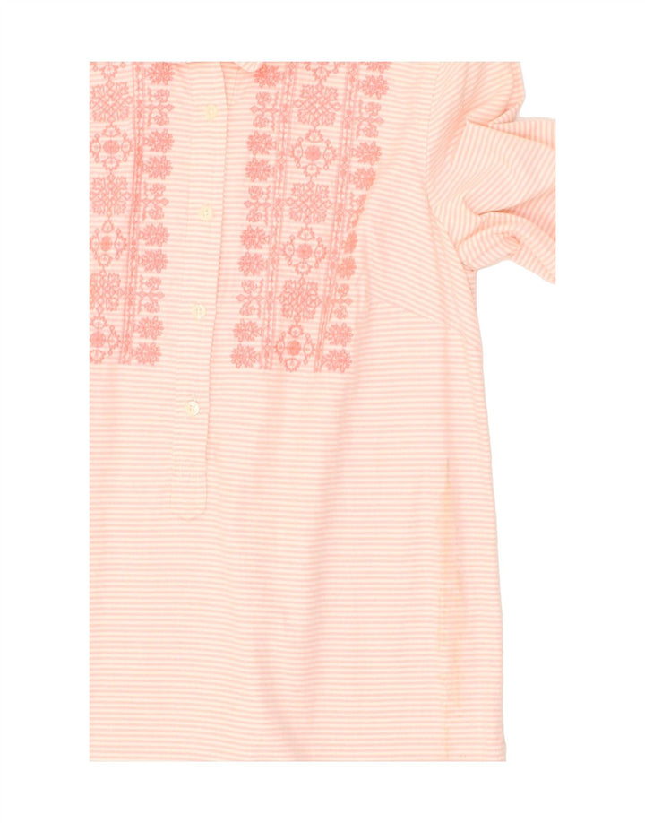 J. CREW Womens Pullover Shirt UK 6 XS Pink Striped Cotton | Vintage J. Crew | Thrift | Second-Hand J. Crew | Used Clothing | Messina Hembry 