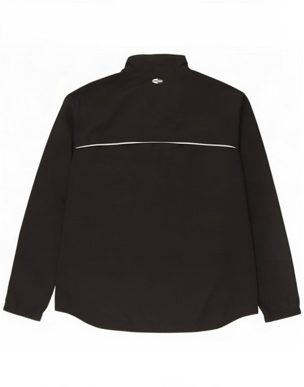 Adidas Womens Tracksuit Top Jacket UK 16 Large Black Polyester