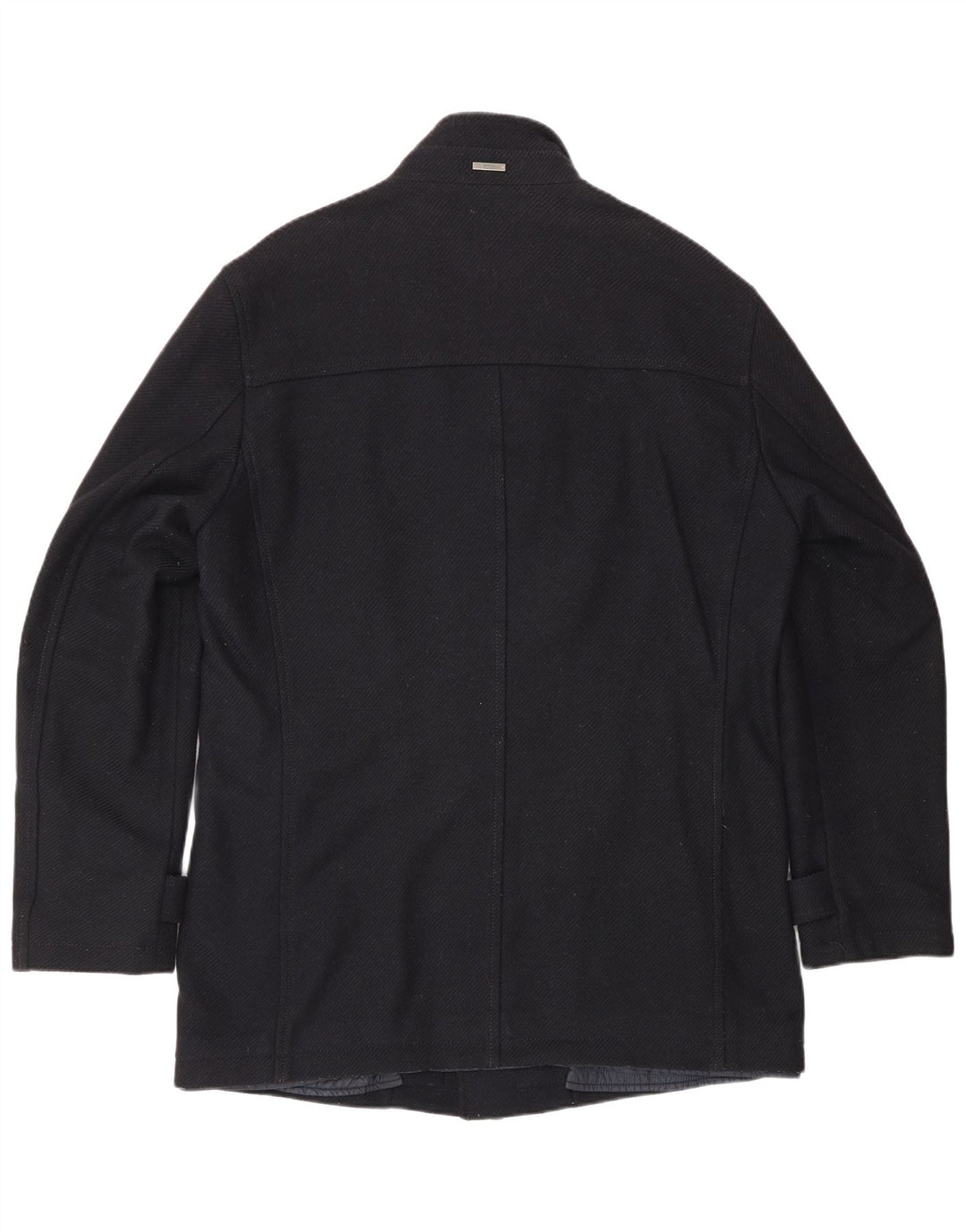 Hugo Boss Herre Overfrakke EU 50 Large Navy Blue Wool