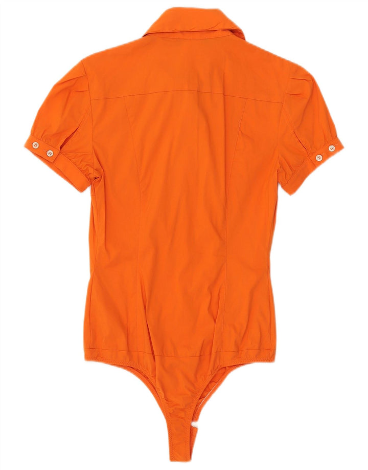 PATRIZIA PEPE Dame Bodysuit IT 42 Medium Orange Bomuld