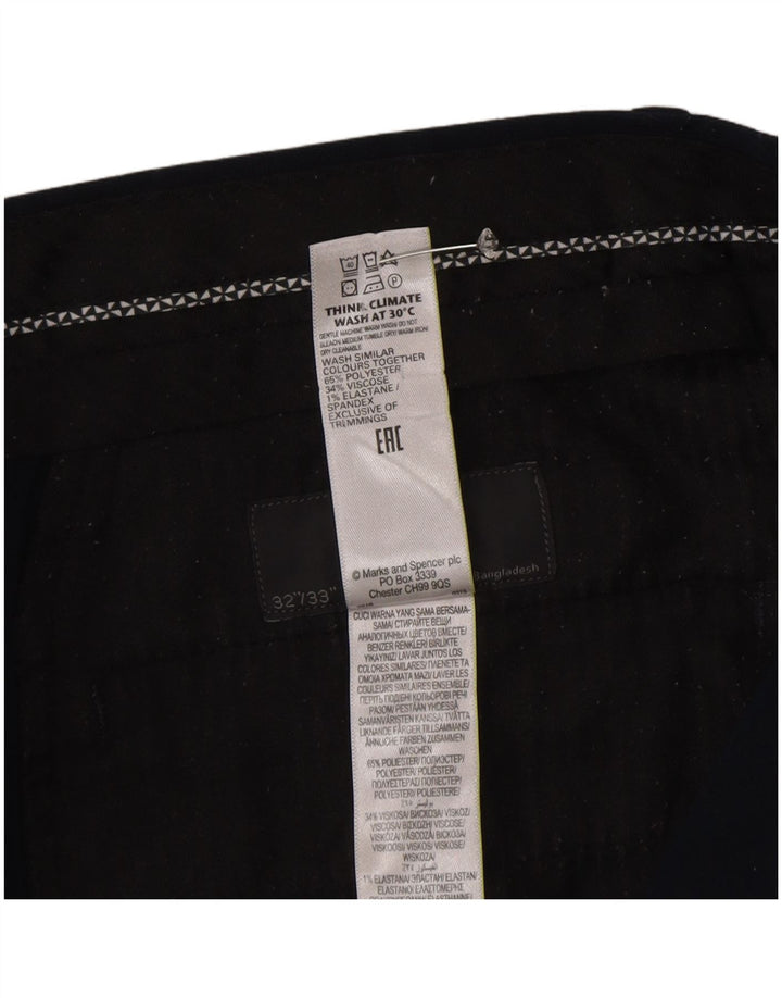 Marks & Spencer Herre Slim Chino Bukser W32 L33 Marineblå Polyester