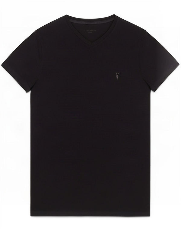 All Saints Herre T-Shirt Top Medium Sort Bomuld