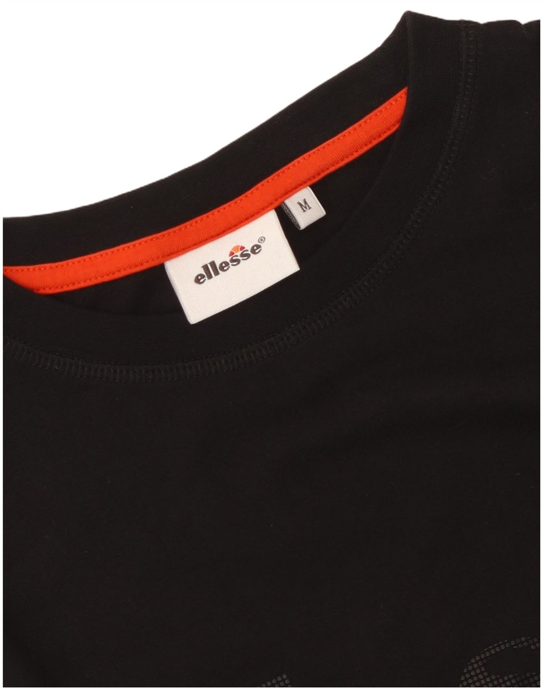 Ellesse Dame Grafisk T-Shirt Top UK 14 Medium Sort