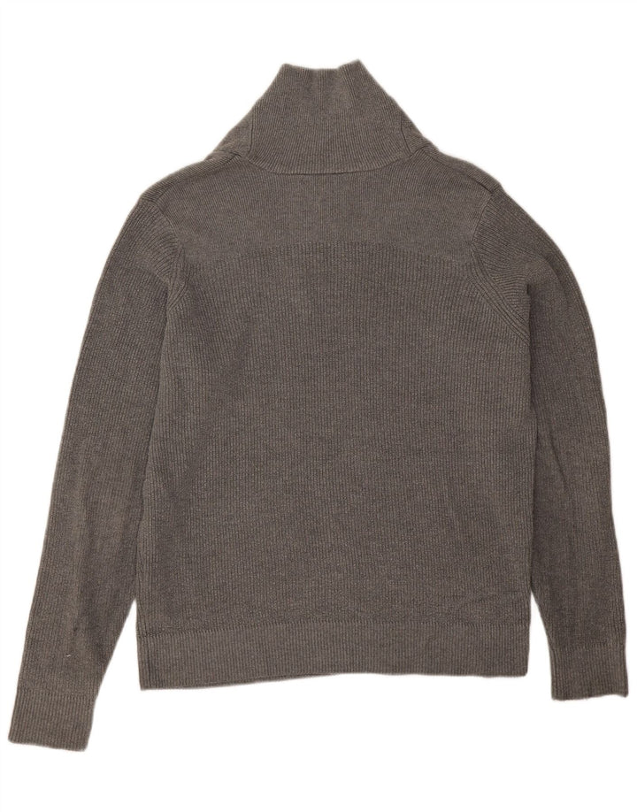 Marks & Spencer Herre Shawl Neck Jumper Sweater Medium Grey Bomuld