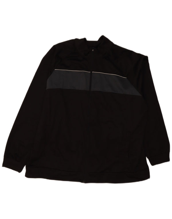 Vintage træningsdragt til mænd Top jakke 3XL Sort Colourblock Polyester