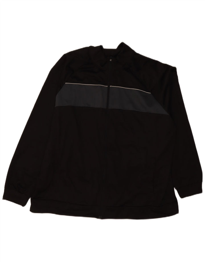 Vintage træningsdragt til mænd Top jakke 3XL Sort Colourblock Polyester