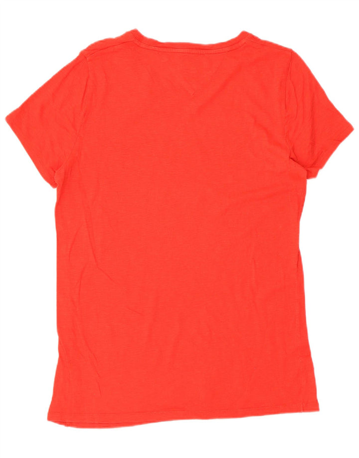 Tommy Hilfiger Dame Grafisk T-Shirt Top UK 12 Medium Rød