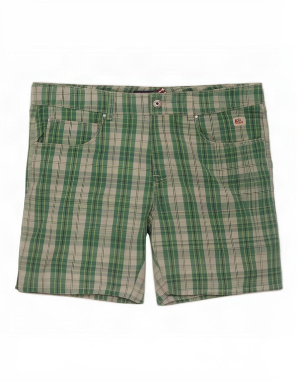 Roy Rogers Badeshorts til mænd store grøn ternet polyester