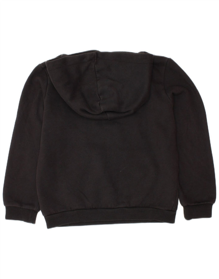 PUMA Grafisk hættetrøje til drenge 7-8 år Sort bomuld