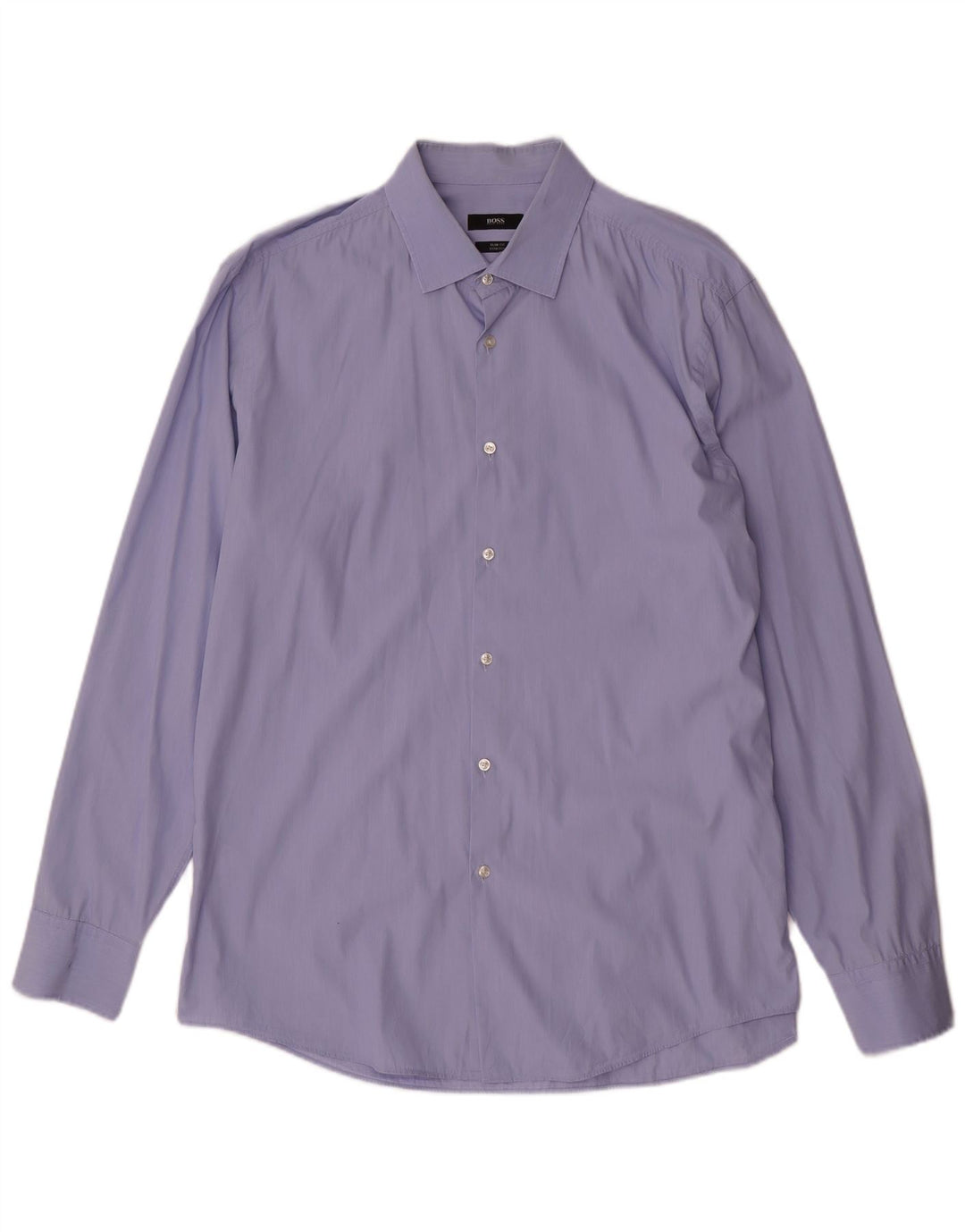 Hugo Boss Herre Slim Fit Skjorte Størrelse 43 17 XL Blå Bomuld