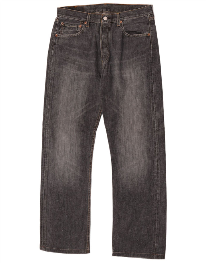 Levi's Herre 501 Straight Jeans W33 L30 Grå