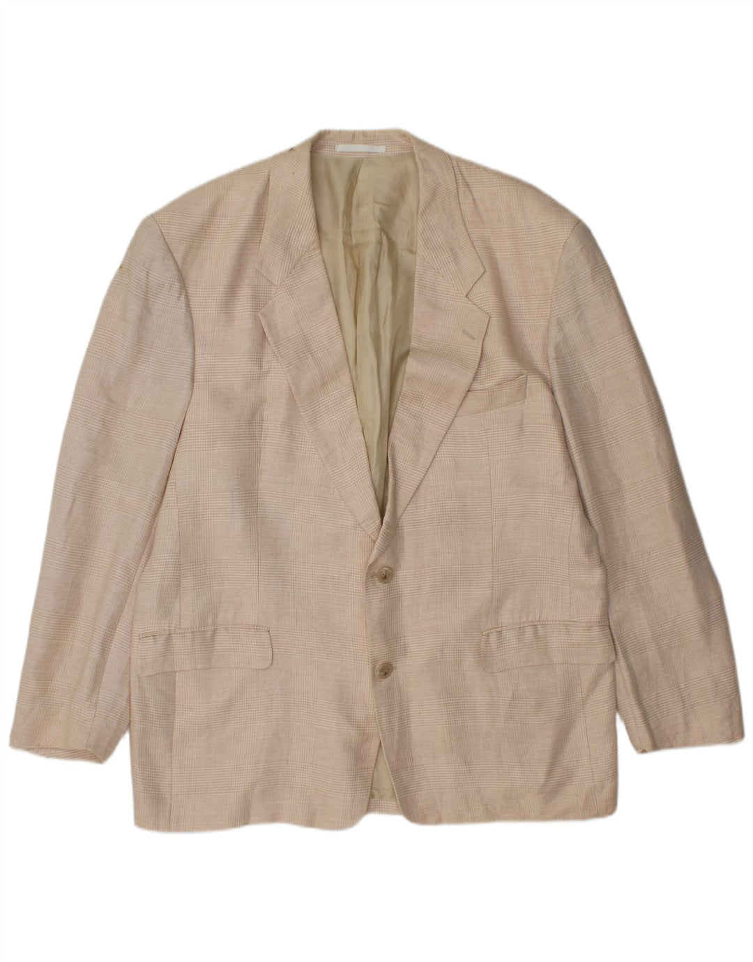 HUGO BOSS Herre 2-knaps blazerjakke EU 56 3XL Beige ternet hør