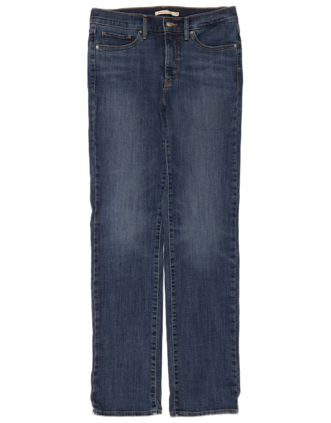 Levi's Dame 314 Shaping Straight Jeans W30 L32 Blå Bomuld