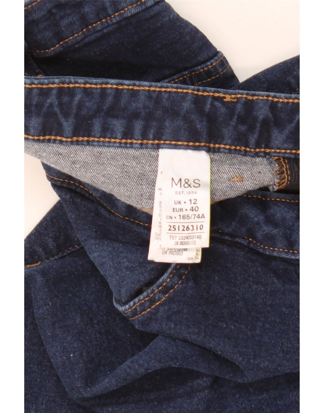 Marks & Spencer Dame denim Shorts UK 12 Medium W30 Navy Blue Bomuld