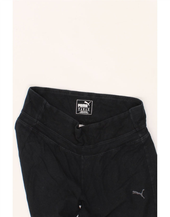 PUMA Womens Capri Tracksuit Trousers UK 12 Medium  Black Cotton Vintage Puma and Second-Hand Puma from Messina Hembry 